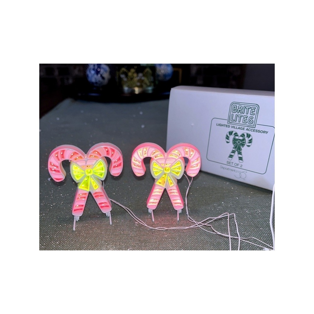 Department 56-Brite Lites: Candy Canes 2.5"- 52670